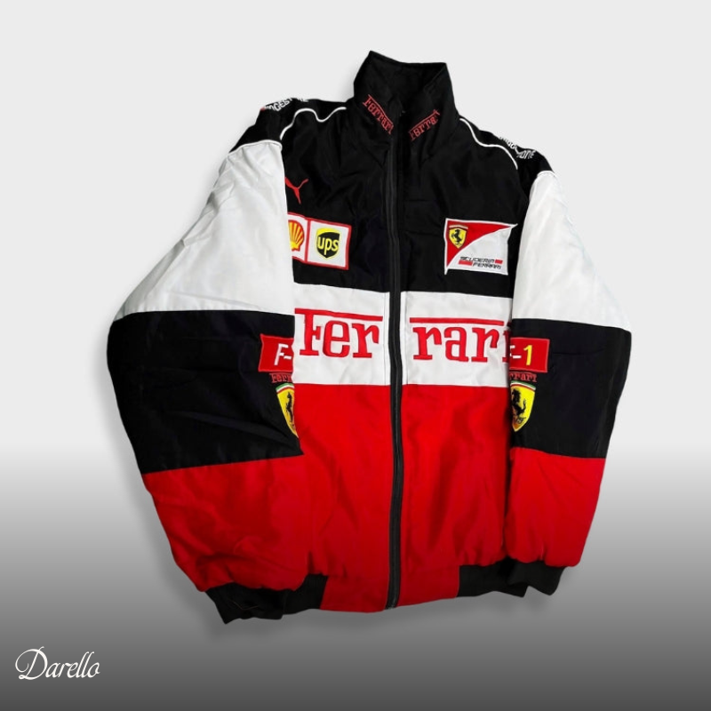 Vintage Ferrari Bomber | Wit