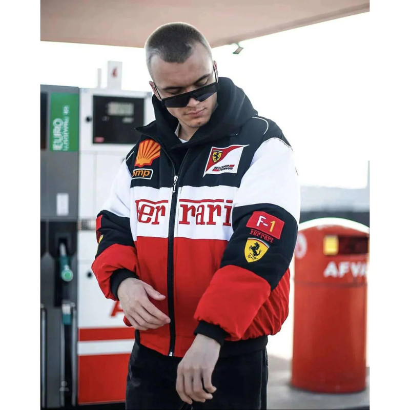 Vintage Ferrari Bomber | Wit